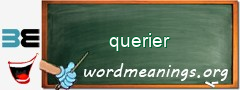 WordMeaning blackboard for querier